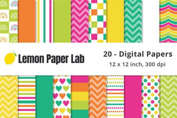 Bright Summer Digital Paper: Bold Patterns for Vibrant Projects