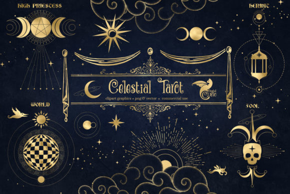 Celestial Tarot Illustrations: Unlocking Mystical Design