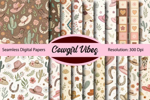 Cowgirl Vibes Seamless Digital Paper: A Creative Staple