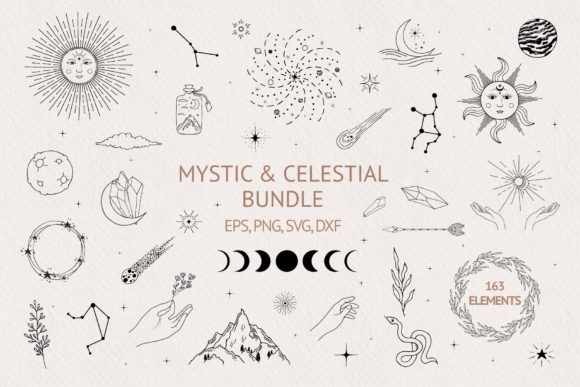 Hand Drawn Mystic & Celestial Bundle: A Creative Toolkit