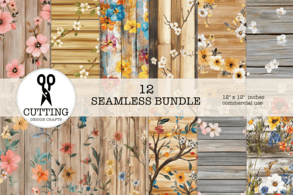 Rustic Spring Floral Backgrounds: Fresh Design Assets