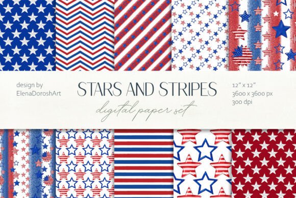 Stars and Stripes Seamless Pattern Set: Your Go-To Patriotic Design Toolkit