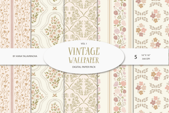 Timeless Charm for Modern Projects: Vintage Seamless Pattern VOL1