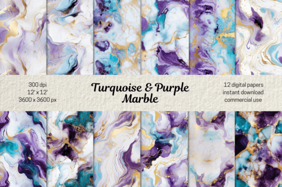 Turquoise & Purple Marble Backgrounds: A Guide to Luxurious Design