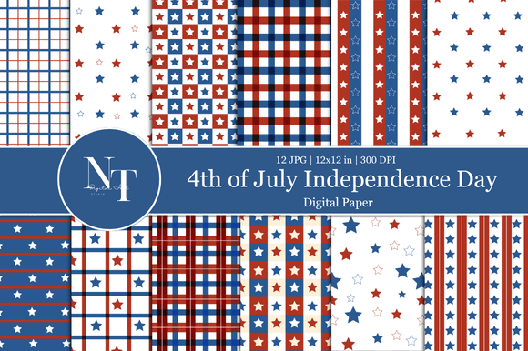 Vibrant Patriotic Design with 4th of July USA Seamless Pattern